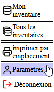 le bouton Paramètres